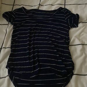 striped short-sleeve top